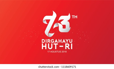 17 August. Indonesia Happy Independence Day greeting card, banner, and texture background logo