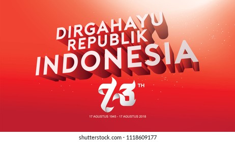 17 August. Indonesia Happy Independence Day greeting card, banner, and texture background logo