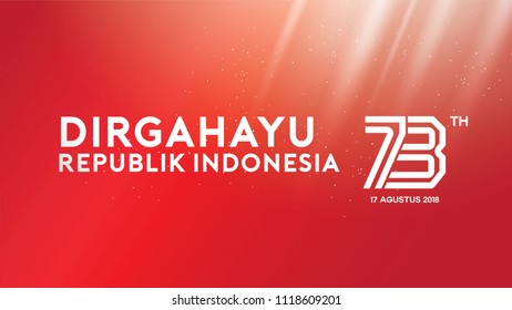 17 August. Indonesia Happy Independence Day greeting card, banner, and texture background logo