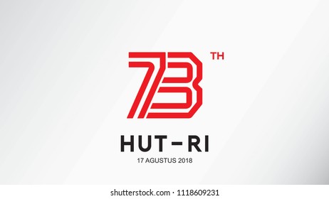 17 August. Indonesia Happy Independence Day greeting card, banner, and texture background logo