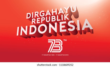 17 August. Indonesia Happy Independence Day greeting card, banner, and texture background logo