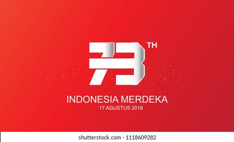 17 August. Indonesia Happy Independence Day greeting card, banner, and texture background logo