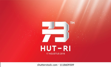 17 August. Indonesia Happy Independence Day greeting card, banner, and texture background logo