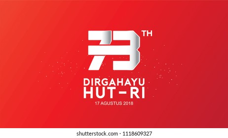 17 August. Indonesia Happy Independence Day greeting card, banner, and texture background logo