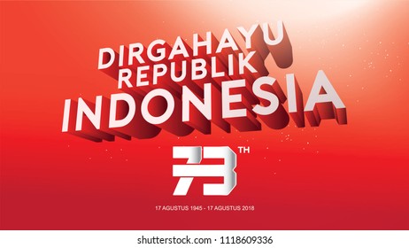 17 August. Indonesia Happy Independence Day greeting card, banner, and texture background logo