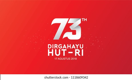 17 August. Indonesia Happy Independence Day greeting card, banner, and texture background logo