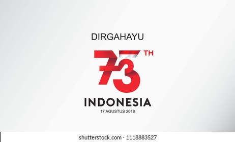 17 August. Indonesia Happy Independence Day greeting card, banner, and texture background logo