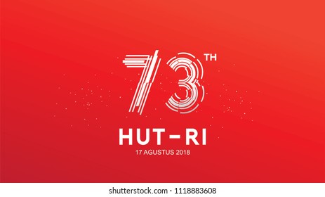 17 August. Indonesia Happy Independence Day greeting card, banner, and texture background logo