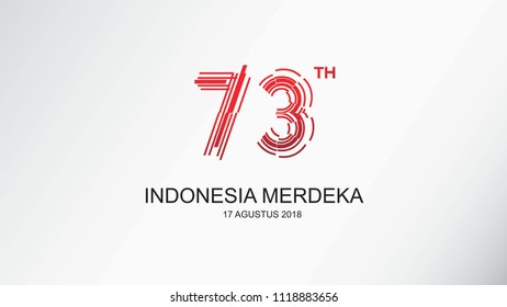 17 August. Indonesia Happy Independence Day greeting card, banner, and texture background logo