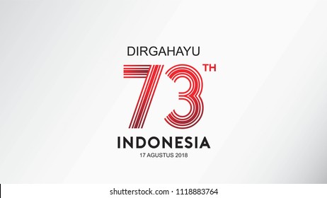 17 August. Indonesia Happy Independence Day greeting card, banner, and texture background logo