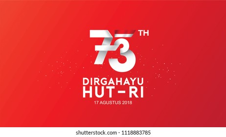 17 August. Indonesia Happy Independence Day greeting card, banner, and texture background logo