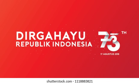 17 August. Indonesia Happy Independence Day greeting card, banner, and texture background logo