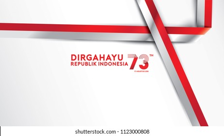 17 August. Indonesia Happy Independence Day greeting card, banner, and texture background logo