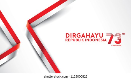 17 August. Indonesia Happy Independence Day greeting card, banner, and texture background logo