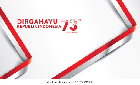 17 August. Indonesia Happy Independence Day greeting card, banner, and texture background logo