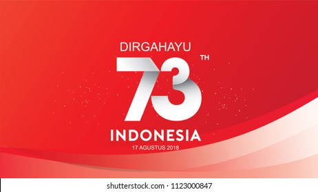17 August. Indonesia Happy Independence Day greeting card, banner, and texture background logo