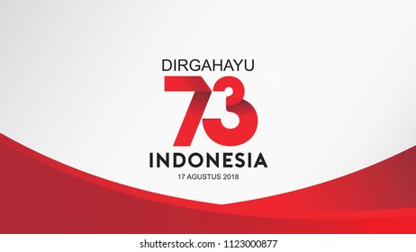 17 August. Indonesia Happy Independence Day greeting card, banner, and texture background logo