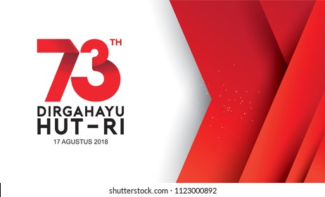 17 August. Indonesia Happy Independence Day greeting card, banner, and texture background logo