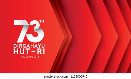 17 August. Indonesia Happy Independence Day greeting card, banner, and texture background logo