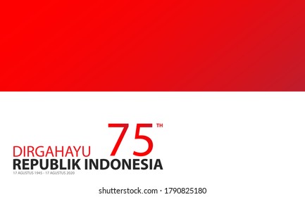 17 August. Indonesia Happy Independence Day greeting card. Use for banner, and background. Vector illustration