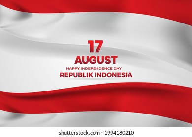 17 August. Indonesia Happy Independence Day. Perfect For greeting card, banner, and texture