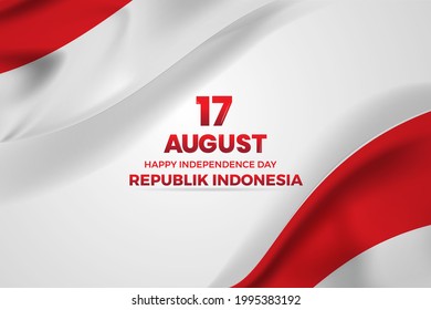 17 August. Indonesia Happy Independence Day. Perfect For greeting card, banner, and texture