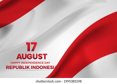 17 August. Indonesia Happy Independence Day. Perfect For greeting card, banner, and texture