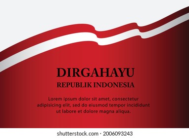 17 August. Indonesia Happy Independence Day Spirit of freedom symbol. Use for banner, and background Vector illustration.