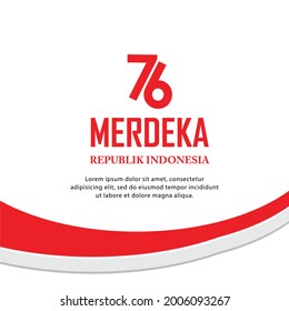 17 August. Indonesia Happy Independence Day Spirit of freedom symbol. Use for banner, and background Vector illustration.