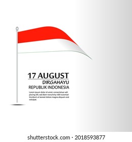 17 August. Indonesia Happy Independence Day greeting card with hands clenched, Spirit of freedom symbol. Use for banner, and background . - Vector