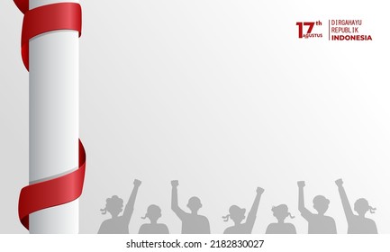 17 august. indonesia happy independence day greeting card
