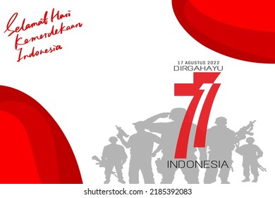 17 August. Indonesia Happy Independence Day greeting card, banner, and texture background logo. - 2022 Vector

Format Vektor