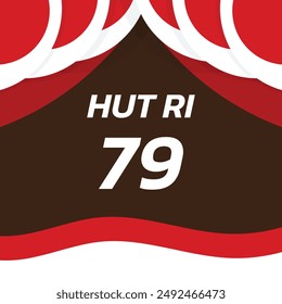17 August. Indonesia Happy Independence Day greeting card, banner, and texture background logo