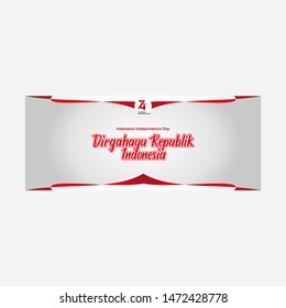 17 August. Indonesia Independence Day greeting card, banner, texture and background - Vector