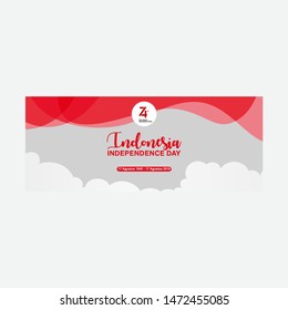 17 August. Indonesia Independence Day greeting card, banner, texture and background - Vector