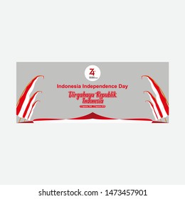 17 August. Indonesia Independence Day greeting card, banner, texture and background - Vector