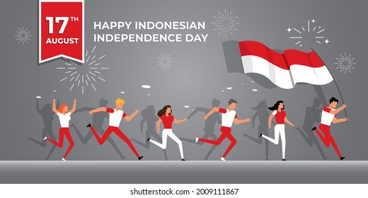 17 August, Indonesia Independence Day, vector illustration