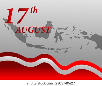 17 august, indonesia independence day, background, logo, red and white flag, vector