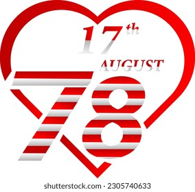 17 august, indonesia independence day, background, logo, red and white flag, vector