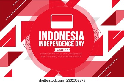 17 August Indonesia Independence Day background template. Holiday concept. background, banner, placard, card, and poster design template with text inscription and standard color. vector illustration.