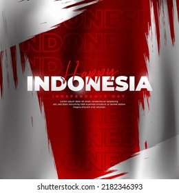 17 August, Indonesian independence day design, suitable for posters, banners, social media posts