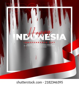 17 August, Indonesian independence day design, suitable for posters, banners, social media posts