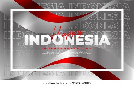 17 August, Indonesian independence day design, suitable for posters, banners, social media posts