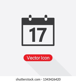 17 Calendar Icon Vector Illustration Eps10