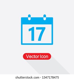 17 Calendar Icon Vector Illustration Eps10