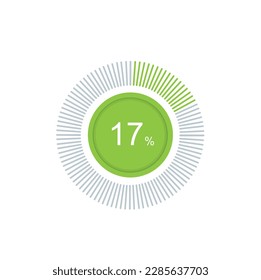17% circle diagrams Infographics vector, 17 Percentage ready to use for web design ux-ui.