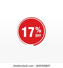 17 discount, Sales Vector badges for Labels, , Stickers, Banners, Tags, Web Stickers, New offer. Discount origami sign banner
