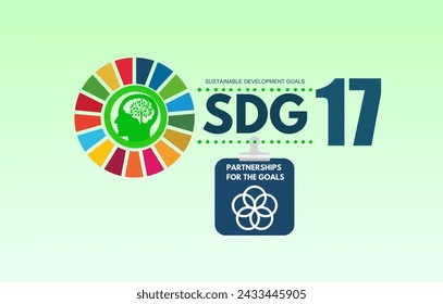 17 goal of sustainable development goals, partnership for the goals svg