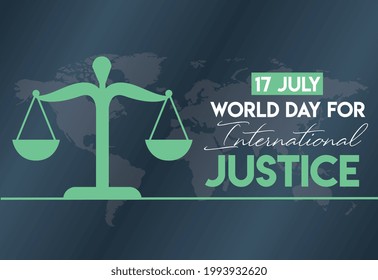 17 july World day for International Justice. Vector design