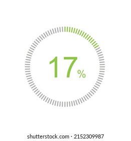 17% Loading. 17% circle diagrams Infographics vector, 17 Percentage ready to use for web design ux-ui.